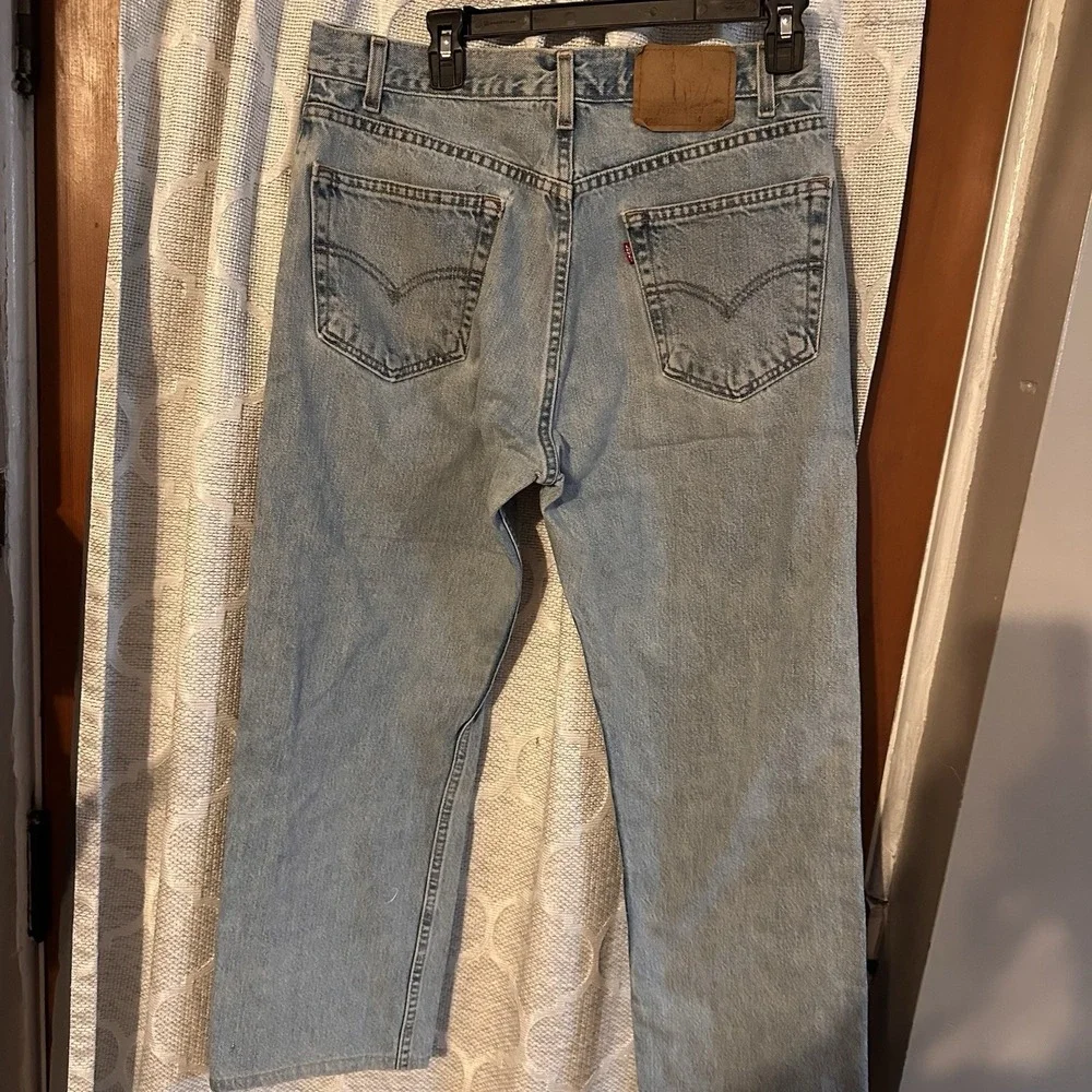 Levis 505 Jeans Mens 34x30 Y2K Light Regular Fit Straight‎ Leg Denim*